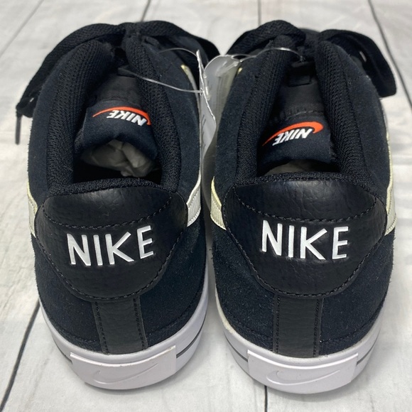 Nike Men's Court Legacy Suede Black and White Sneakers Sz 9 - Picture 4 of 12